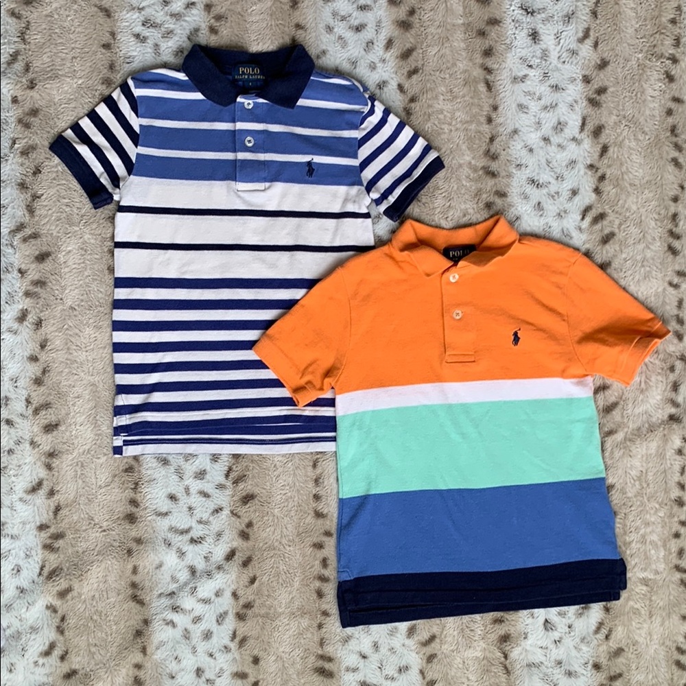 Polo by Ralph Lauren Kids Striped Shirts - Blue and Orange